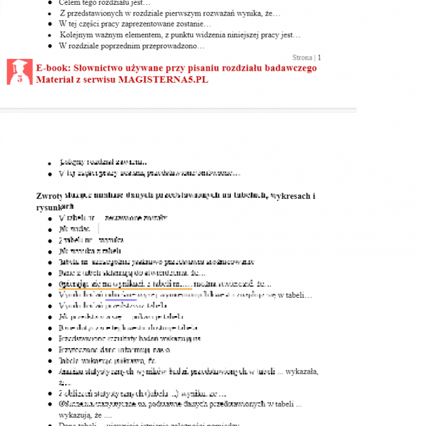 Pakiet badania e-book z analizy dokumentów