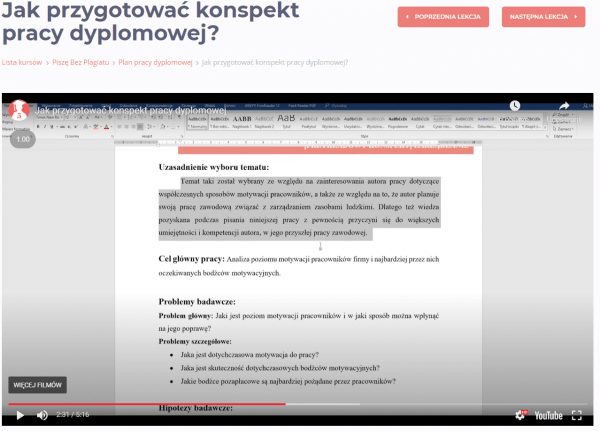 marketing przykładowy konspekt