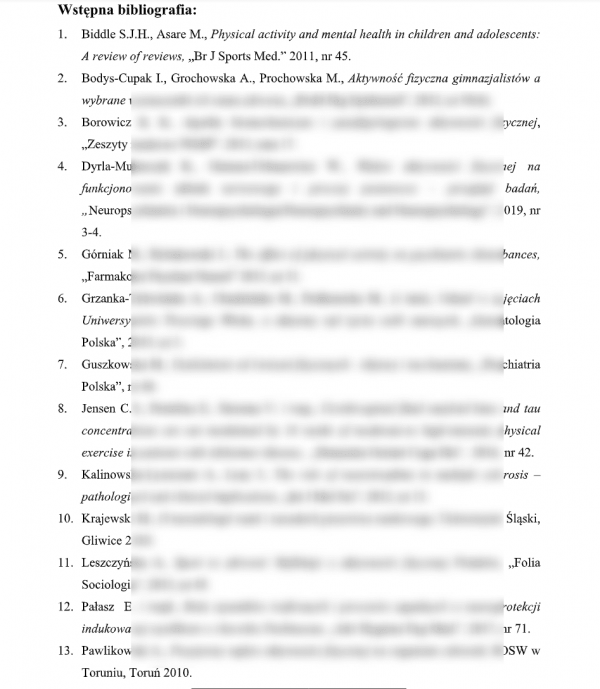 zarządzanie konspekt do pracy dyplomowej