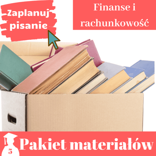 Pakiet Zaplanuj Pisanie- finanse i rachunkowość