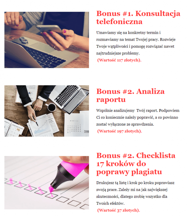 co zawiera kurs poprawa plagiatu