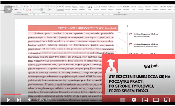 Zarządzanie przykładowe streszczenie