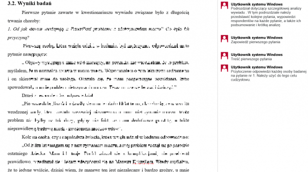 Rozdział badawczy pielęgniarstwo- wywiad