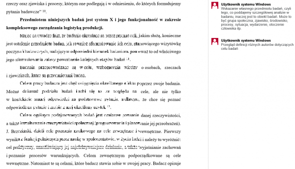 metodologia logistyka wywiad