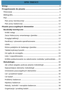 zawartosc e-booka pisanie pracy dyplomowej