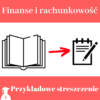 wzór streszczenia pracy dyplomowej z finansów i rachunkowości