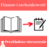 wzór streszczenia pracy dyplomowej z finansów i rachunkowości