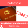 Przykład pracy dyplomowej teoretycznej z pedagogiki
